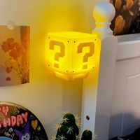 Lampu LED Kotak Hopanrel Super Bros Question Block, Lampu Tidur Sentuh, Cahaya Putih Hangat, Kabel USB, Akrilik, untuk Rumah