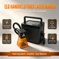Nueva Máquina de Marcado Láser de Fibra Portátil con Batería/Enchufe, 20W/30W/50W, Grabado Manual en Metal, DXF/LAS, para Uso en Exteriores