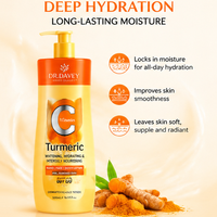 Fabricant de lotion 500ml Biologique Hydratation Profonde Nourrissante Vitamine C Curcuma Éclaircissant Produits de Soin pour Peaux Africaines