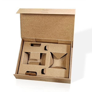 Caja de Regalo Magnética Plegable de Papel Kraft Personalizada con Inserto de Materiales Reciclados para Electrónica de Consumo y Velas, con Asa Resistente - Product Image 6