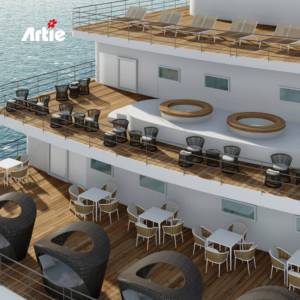 Sirviendo a más de 100 Hoteles de lujo y cruceros Muebles Mesa y sillas de exterior Muebles de exterior de ratán por contrato - Product Image 2