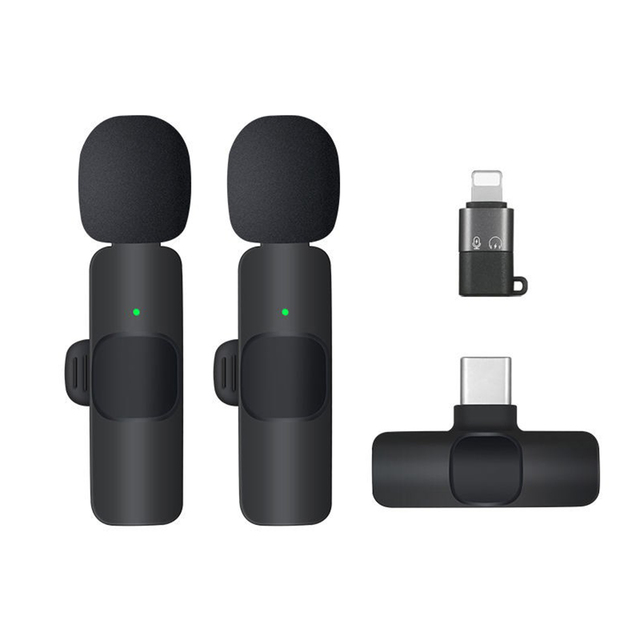Portable Lapel Clip Mic Professionnel Live Streaming Mini Wireless Lavalier Microphone
