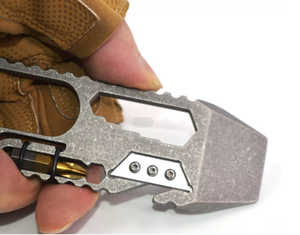 Gr5 Ti Pry Bar EDC Outils multifonctions Kit de survie pour le <span class=keywords><strong>camping</strong></span> avec trou de corde pour clé - Product Image 4