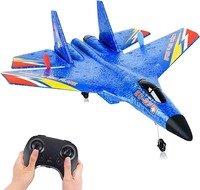 Avión de Juguete RC de 2.4ghz, Modelo de Avión a Control Remoto, Juguetes Voladores de Lanzamiento Manual, Giroscopio Estabilizador, Planeador de Espuma Anticaída, Avión de Combate RC