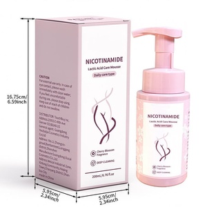 Mousse nettoyante à la niacinamide et à l'acide lactique, mousse nettoyante à base de plantes, désodorise et nettoie en douceur, ne provoque pas d'irritations chez les femmes - Product Image 1