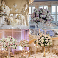 Arrangements floraux faits main multi-styles personnalisés, boules de fleurs artificielles en soie, centres de table de mariage