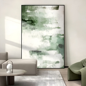 <span class=keywords><strong>Peinture</strong></span> à l'huile peinte à la main, relief 3D, motif floral botanique, cadre en alliage d'aluminium personnalisable, design biophilique, finition anodisée pour - Product Image 2