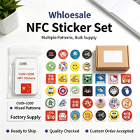 Adesivo RFID Personalizzato Ultra Sottile da 35mm con Doppio Chip CUID 5200 5577 IC ID Due in Uno, Tag Riscrivibile per Smartphone