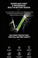 Vélo de montagne électrique tout-suspendu best-seller pour hommes et femmes, roues à 3 rayons, batterie intégrée, cadre en aluminium, E-MTB