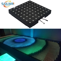 8X8M 64 Dot Pixel LED Dance Floor 3D LED Dancing Floor Light RGB Full Color 3D Tunnel Dance Floor 3d infinity mirror video light