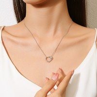 Collar con Colgante de Moissanita Dan Jewelry para Aniversario, Collar de Plata de Ley 925, Regalo de San Valentín