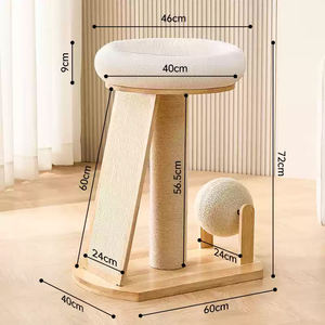 Solid Wood <b>Cat</b> <b>Tree</b> Tower Scratcher Capsule & Scratch Resistance <b>Cat</b> Climbing Frame Sisal Material <b>Cat</b> House Container - Product Image 4