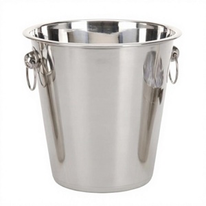 Elegant Modern Durable Stainless Steel <b>Wine</b> Cooler Bucket Insulated Ice <b>Container</b> 10L Capacity Party Home Kitchen Bar Use - Product Image 1