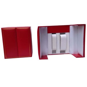 Caja de reloj de cuero al por mayor con doble apertura, múltiples ranuras, caja de almacenamiento para pulseras y brazaletes, caja de embalaje de joyería con logotipo personalizado para set de relojes - Product Image 3