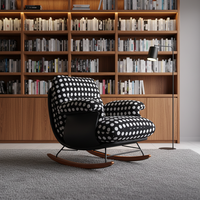 Fauteuil à bascule italien individuel pour salon et balcon, chaise longue de relaxation légère et luxueuse, canapé paresseux en bois massif