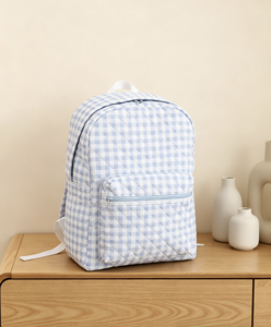 Zaino Trapuntato a Quadretti Pastello per Bambini, Leggero e Estetico, Perfetto Regalo per Bambine dell'Asilo - Product Image 4