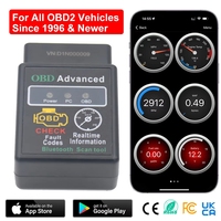 V02H4 Connexion sans fil Mini ELM327 V2.1 V1.5 Lecteur de codes OBD automatique Outil de diagnostic automobile Super
