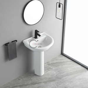 Lavabo de cerámica con columna 2026: combinación de lavabo y columna para apartamentos y microresidencias - Product Image 4