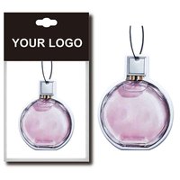 Réplique de flacon de parfum de luxe en papier, désodorisant de voiture, inserts de parfum personnalisés, pendentifs, décorations d'aromathérapie pour voiture, sur commande