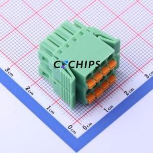 KF2EDGKNHG-3.5-2*4P Plug-in Terminal Block P=3.5mm Connector Male Plug 2x4P 3.5mm Green - Product Image 1