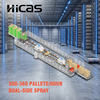 Máquina Automática de Pulverización de Palés de Madera HICAS SF1000PPS, 5-6 Piezas/min, Soporte 24/7, PLC, CE, ISO