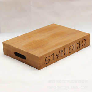 Originals Wooden <b>Storage</b> <b>Tray</b> Rectangle Multifunction Office Organizer Unfinished - Product Image 3