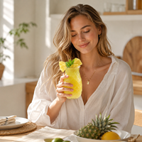 Verre à boire en verre borosilicate transparent de style américain, forme ananas, 480 ml, pour cocktails, whisky, bière