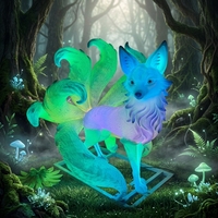 Luminaire décoratif en forme de renard à neuf queues simulé, lumineux, pour décorer les pelouses, étanche IP65, adapté aux pelouses extérieures, parcs, zoos