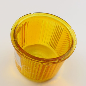 Forma di colore su misura copertura trasparente di vetro pesante e spesso <span class=keywords><strong>giallo</strong></span> <span class=keywords><strong>paralume</strong></span> per luce di segnalazione della luce di ostruzione degli aerei - Product Image 5