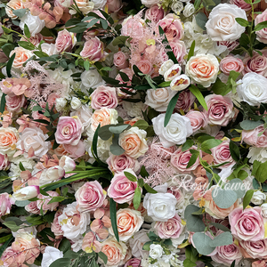 Parete di Fiori Artificiali in Seta Personalizzata per Decorazioni Matrimoniali ed Eventi, Fondale Arrotolabile con Rose <span class=keywords><strong>Viola</strong></span> 5D - Product Image 5