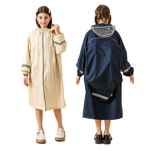 للبيع بالجملة معطف واق من المطر مخصص من البوليستر مقاوم للماء والطلاب مقاوم للرياح معطف واق من المطر للأطفال والفتيات - Product Image 1