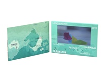 Brochure vidéo publicitaire avec carte de visite magnétique, boîte cadeau LCD, technologie de pointe, prix bas, toute nouvelle