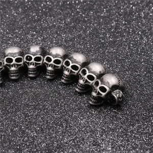 Pulsera de Cadena de Mano con Calavera de Acero Inoxidable Personalizada para Hombre, Joyería de Moda para Motociclistas, con Cabeza de Leopardo y Bolsa de PP - Product Image 4