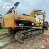Excavadora Usada Original de Japón CAT 324D2L, Excavadora de Orugas Caterpillar 324D2L de 24 Toneladas, Pocas Horas de Trabajo, en Stock