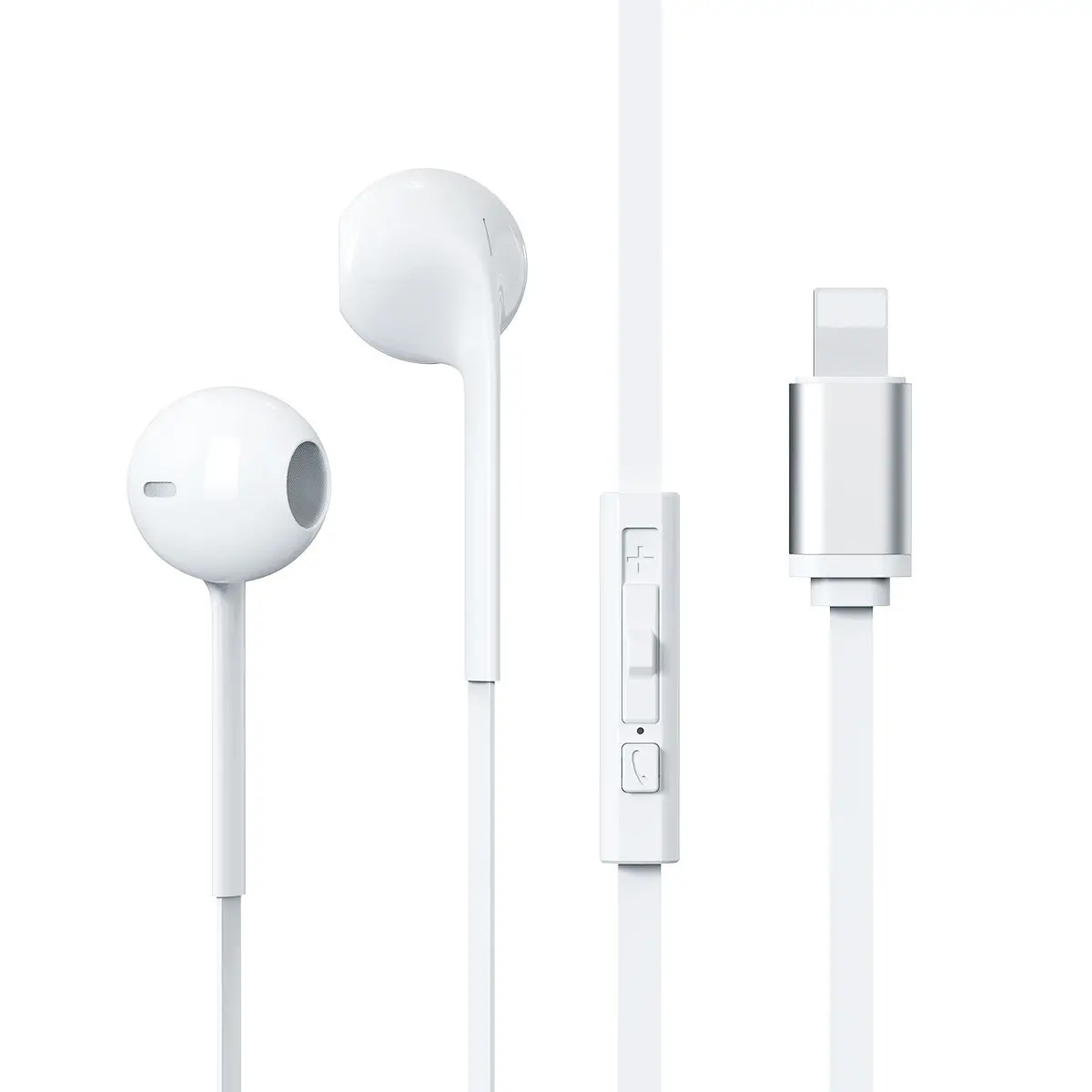 New Arrivals Stereo Lightning Earphone with Mic Wired Handfree Headphone IOS Plug for Iphone