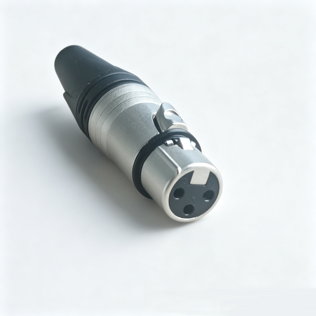 3 Pin XLR Female Connector Metal Shell Solder Type Microphone Audio Cable Plug