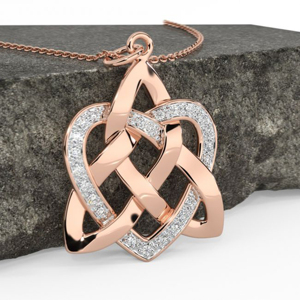 <span class=keywords><strong>Gioielli</strong></span> speciali In collana con ciondolo In zirconi cubici placcati bicolore con il miglior regalo per le donne In argento Sterling 925 - Product Image 5