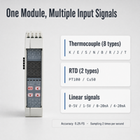 Module de contrôle de température 4 canaux sur rail DIN TH4M PID Fuzzy RS485 Modbus Entrée universelle