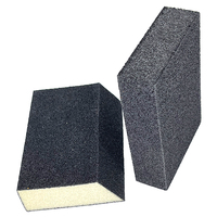 Bloc d'éponge de sable en carbure de silicium mousse de meulage bloc d'éponge de ponçage outil abrasif Rectangle mousse d'eau bloc d'éponge de ponçage