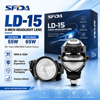 Emballage personnalisé et garantie de 2 ans SFIDA LD-15 65W 6000K phare de voiture à LED lentille de projecteur de 3 pouces