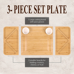 Plateau à fromage en <span class=keywords><strong>bois</strong></span> de bambou, plateau à fromage en <span class=keywords><strong>ardoise</strong></span> avec couteau <span class=keywords><strong>magnétique</strong></span>, plateau à fromage avec couteau à couverts - Product Image 3