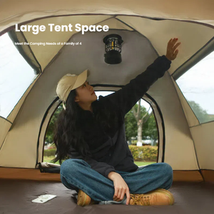 Tienda de campaña para exteriores más vendida, tela Oxford con revestimiento negro, estructura de un dormitorio, tienda automática para sala de estar - Product Image 2