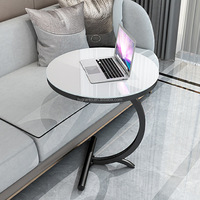 Nordique minimaliste petit appartement salon marbre moderne Double pont Table basse combinaison balcon coin support Table d'appoint