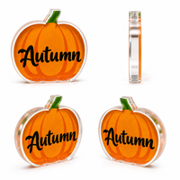 Bloc de citrouille en acrylique transparent de qualité supérieure, éco-responsable, avec logo personnalisé, pour décoration d'Halloween, directement de l'usine