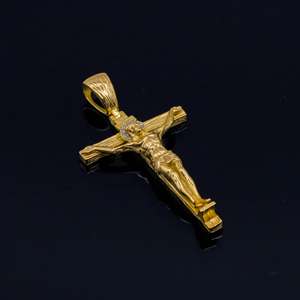 YIWEN Hiphop fabbrica all'ingrosso di gioielli stile religioso ciondolo 925 argento Sterling gesù collana croce ciondolo - Product Image 5