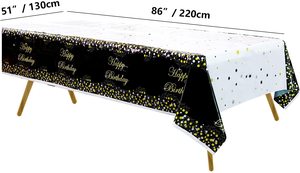 Nappe jetable en plastique PE, 10 pièces, couverture de <span class=keywords><strong>Table</strong></span> d'anniversaire, décoration de fête, vente en gros - Product Image 2