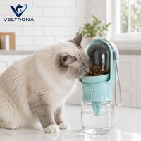 Bouteille d'eau 2-en-1 pour chien, distributeur d'eau portable pour animaux de compagnie avec bol, logo personnalisé, vente en gros