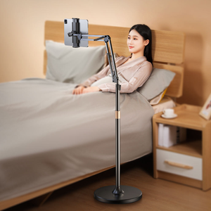 Aluminum Metal Universal Adjustable Height Foldable <b>Tablet</b> PC Mobile Phone <b>Stand</b> Floor <b>Stand</b> Guangdong Made - Product Image 1