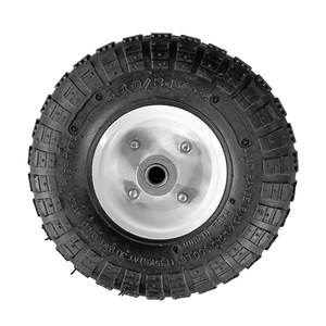 Pneus en caoutchouc de 10x3.50-4 pouces, roues de remplacement, roue pneumatique utilitaire, roulement à billes, axe de 16 mm, garantie de 1,5 an pour chariot à main - Product Image 3