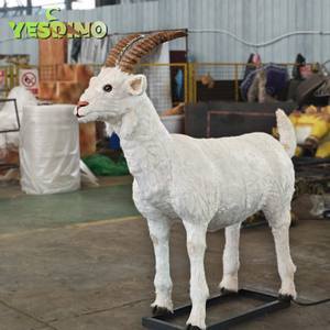 Modelo de cabra blanca realista de primera calidad, simulación interior altamente realista para decoración/exposiciones de centros comerciales públicos para el hogar - Product Image 3